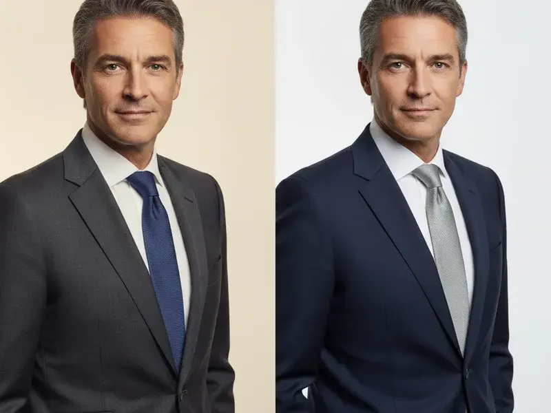 Portrait professionnel de studio haut de gamme, style épuré et lumineux