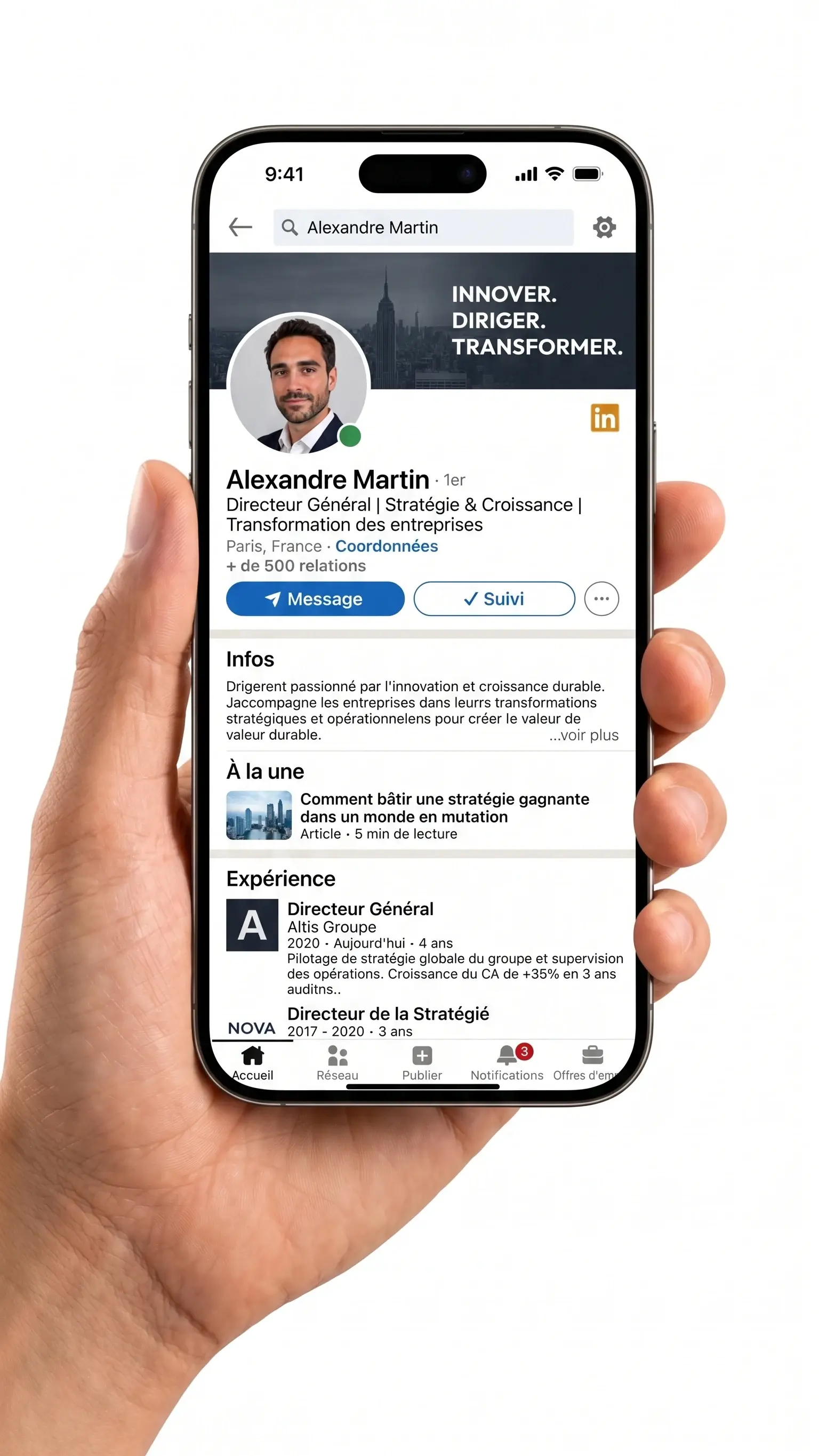 portrait professionnel LinkedIn