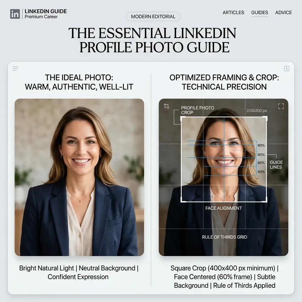 Guide photo LinkedIn professionnelle : portrait premium