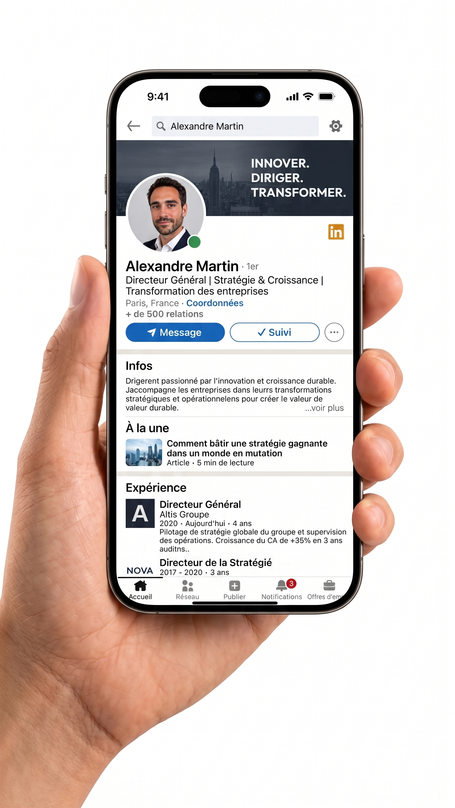 portrait professionnel LinkedIn